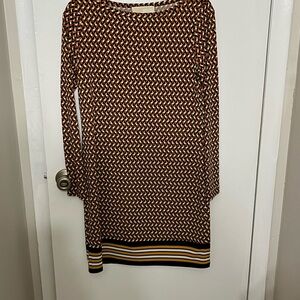 Michael Kors Multicolor Long Sleeve Dress
